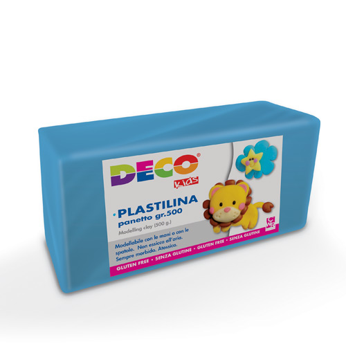 PLASTILINA - PANETTO GR.500  - AZZURRO (min.ord.12 o multipli)