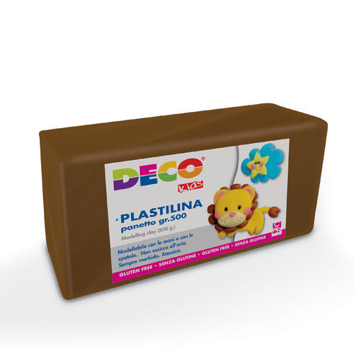 PLASTILINA - PANETTO GR.500  - MARRONE (min.ord.12 o multipli)