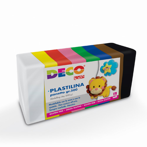 PLASTILINA - PANETTO GR.500 - COL. ASS. (min.ord.10 o multipli)