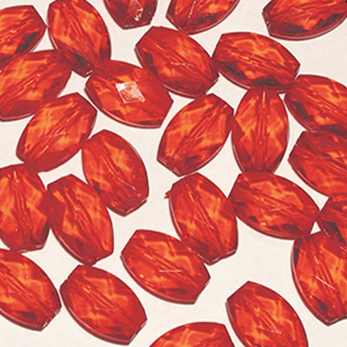 PERLE - PLASTICA "GEMMA" 40 PZ. - ROSSO