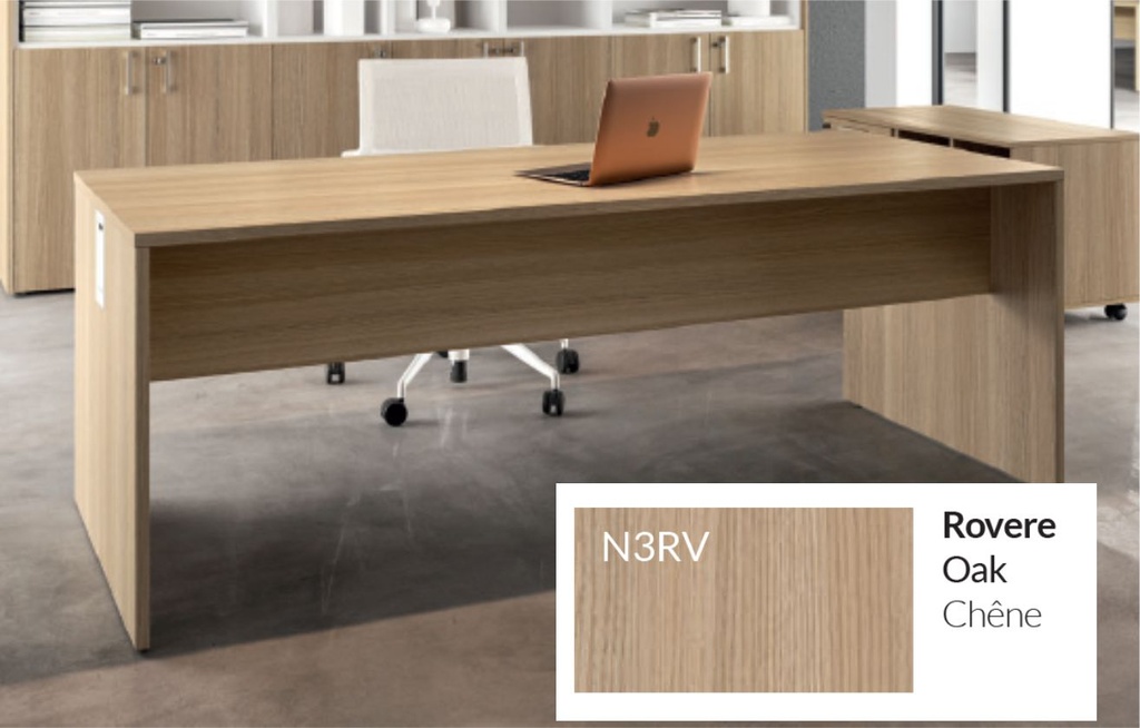 SCRIVANIA F PANNELLO L160 P80 H75 F FY1S104 ROVERE