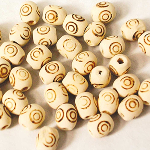 PERLE - LEGNO TONDE CHIARE 40 PZ.