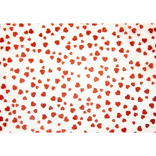 CARTA "TRASPARENTE" CM.50X70 - 1 FG. - CUORI (min.ord.10 o multipli)