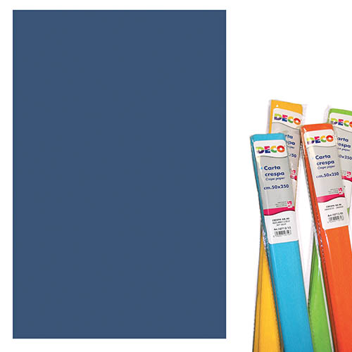 CARTA CRESPA GR.60 - ROTOLO CM.50X250 - BLU SCURO (min.ord.10 o multipli)