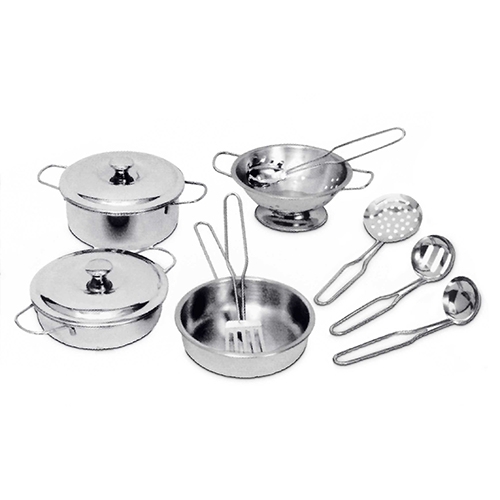 PENTOLINI IN ACCIAIO - SET 9 PZ.