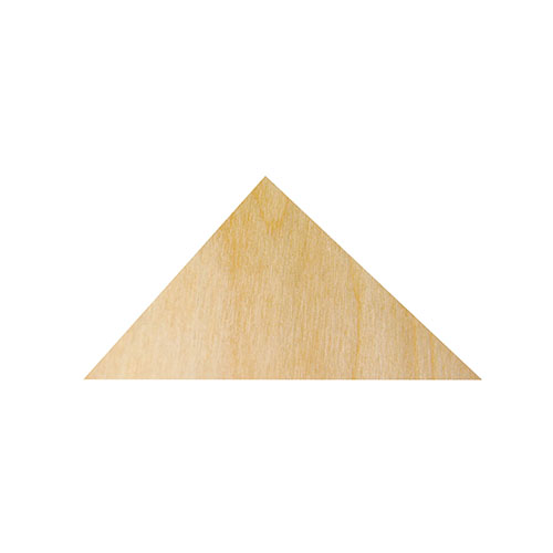 TRIANGOLO IN LEGNO CM.25X25 (min.ord.5 o multipli)