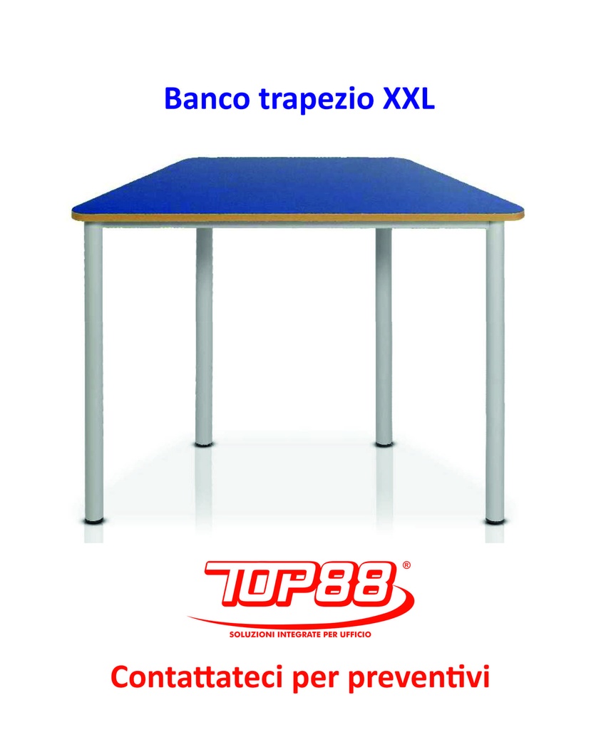 BANCO TRAPEZIO XXL - dim.130x80x80x80xh.65/70/74/76 - vari colori