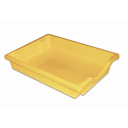 CONTENITORE BASSO CM.43X31,5X7,5H - GIALLO (min.ord.12 o multipli)
