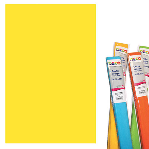 CARTA CRESPA GR.40 - ROTOLO CM.50X250 - GIALLO LIMONE (min.ord.10 o multipli)