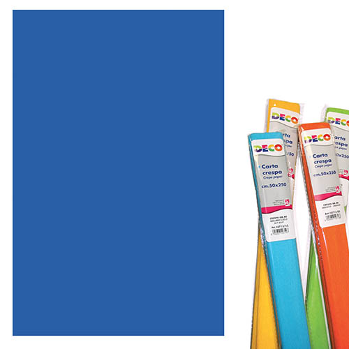 CARTA CRESPA GR.40 - ROTOLO CM.50X250 - BLU OLTREMARE (min.ord.10 o multipli)