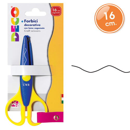 FORBICI DECORATIVE CM.16 - "ONDA GRANDE" (min.ord.12 o multipli)