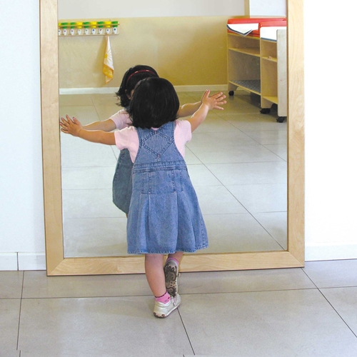 SPECCHIO QUADRETTATO CM.79X164 CON CARRELLO
