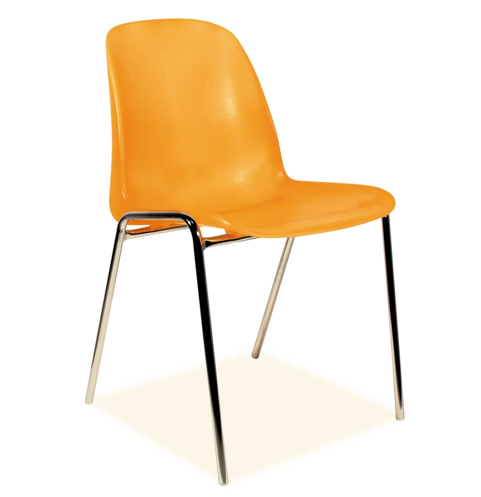 SEDIA SENZA BRACCIOLI -  ARANCIO (min.ord.6 o multipli)