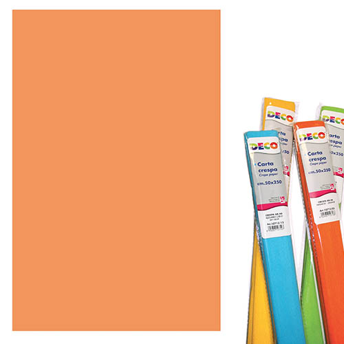 CARTA CRESPA GR.180 - ROTOLO CM.50X250 - ARANCIO (min.ord.5 o multipli)