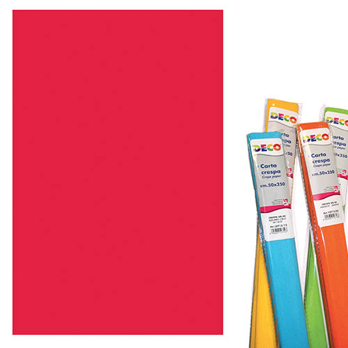 CARTA CRESPA GR.180 - ROTOLO CM.50X250 - ROSSO (min.ord.5 o multipli)