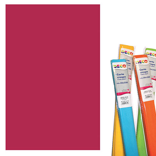 CARTA CRESPA GR.180 - ROTOLO CM.50X250 - ROSSO CARDIN. (min.ord.5 o multipli)