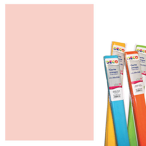 CARTA CRESPA GR.180 - ROTOLO CM.50X250 - ROSA PALLIDO (min.ord.5 o multipli)