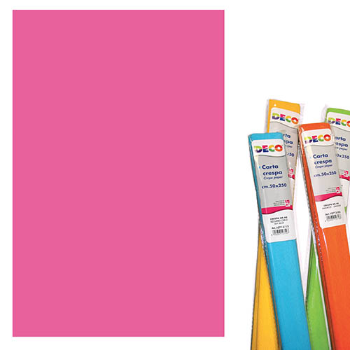 CARTA CRESPA GR.180 - ROTOLO CM.50X250 - FUXIA (min.ord.5 o multipli)