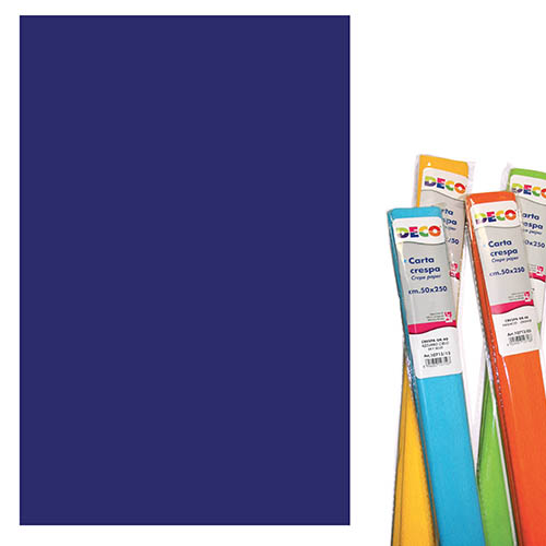 CARTA CRESPA GR.180 - ROTOLO CM.50X250 - BLU OLTREMARE (min.ord.5 o multipli)