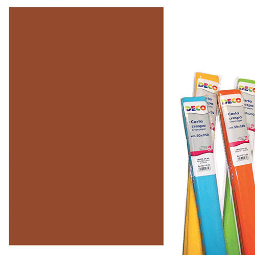 CARTA CRESPA GR.180 - ROTOLO CM.50X250 - MARRONE (min.ord.5 o multipli)