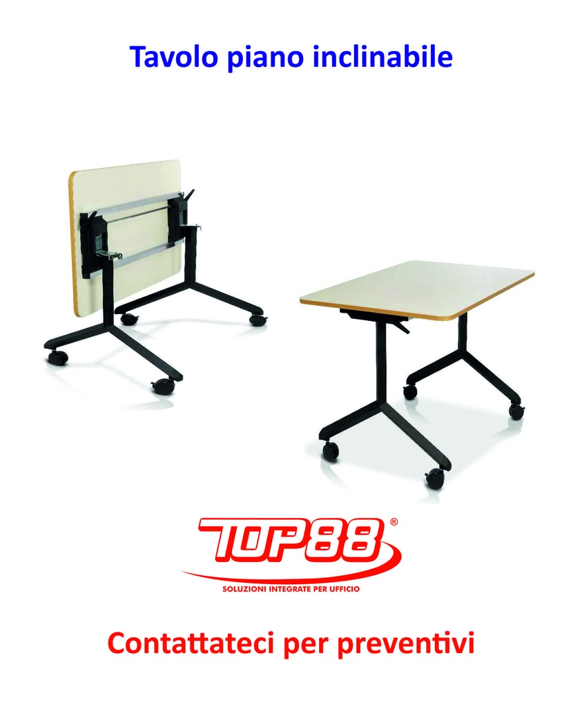 TAVOLO PIANO INCLINABILE - dim.120x80x75h - colore FAGGIO