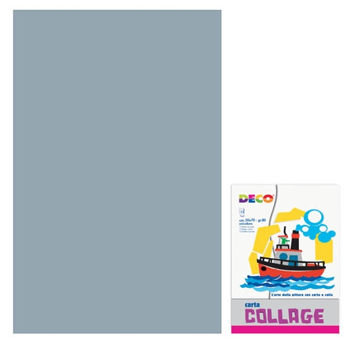 CARTA RASATA CM.50X70 - CONF. 12 FG. - ARGENTO