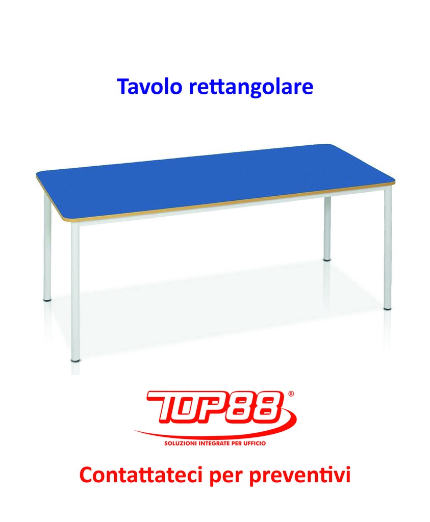 TAVOLO RETTANGOLARE dim.120x80x76h - vari colori