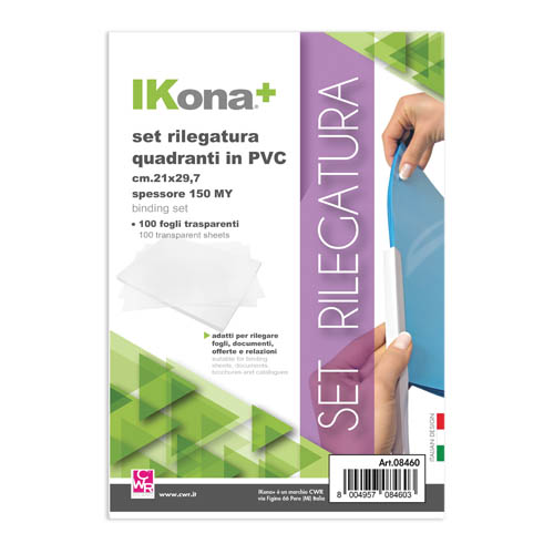 FILM TRASPARENTE PER RILEGATURA 150 MY - A4 - 100 FG.