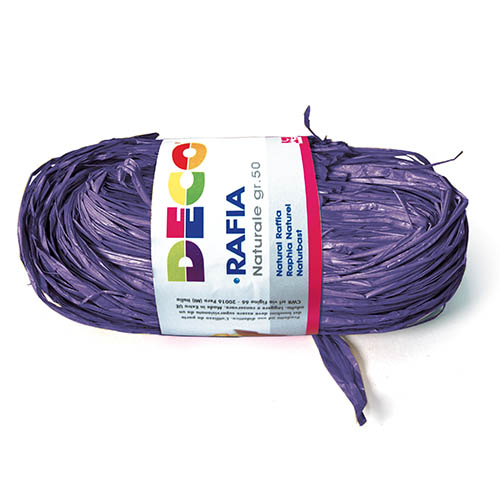 RAFIA NATURALE - PACCHETTO GR.50 - VIOLA (min.ord.6 o multipli)