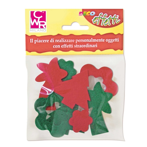 SOGGETTI NATALE IN FELTRO CONF. 6 PZ. (min.ord.6 o multipli)
