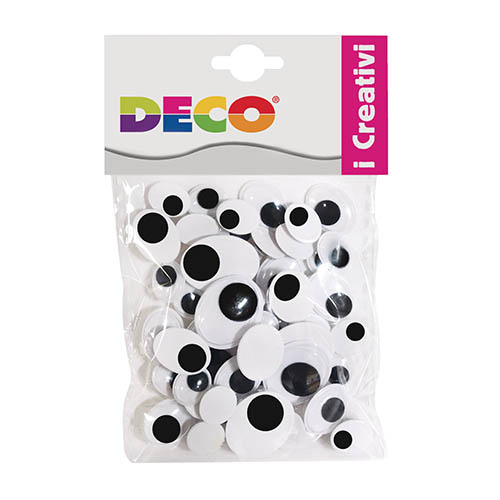 OCCHI MOBILI ADESIVI OVALI MM.7X9 - CONF.100 PZ. (min.ord.6 o multipli)