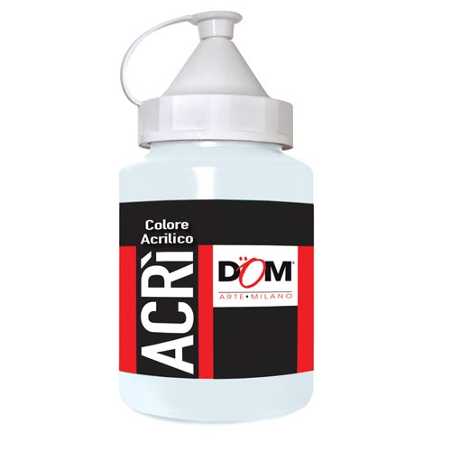 COLORE ACRILICO - FLACONE ML.250 - BIANCO DI TITANIO (min.ord.6 o multipli)