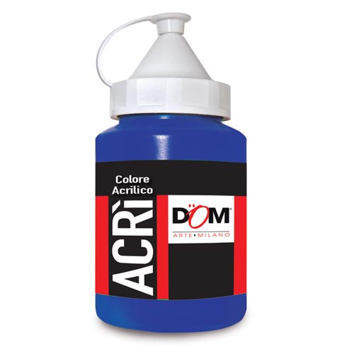 COLORE ACRILICO - FLACONE ML.250 - BLU OLTREMARE (min.ord.6 o multipli)