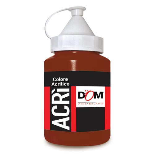COLORE ACRILICO - FLACONE ML.250 - TERRA DI SIENA BRUCIATA (min.ord.6 o multipli)