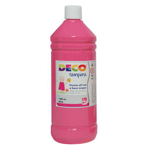 TEMPERA - FLACONE ML.1000 - ROSA (min.ord.6 o multipli)