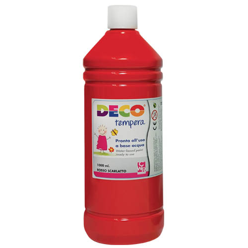 TEMPERA - FLACONE ML.1000 - ROSSO SCARLATTO (min.ord.6 o multipli)
