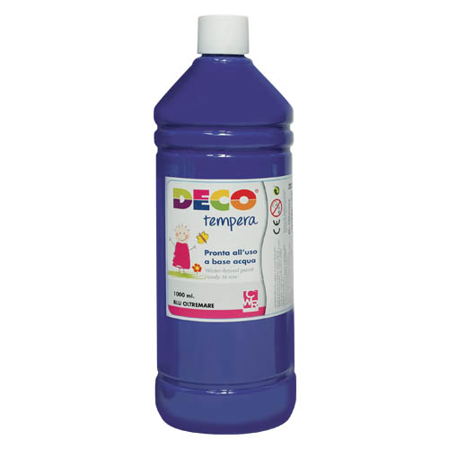 TEMPERA - FLACONE ML.1000 - BLU OLTREMARE (min.ord.6 o multipli)