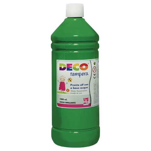 TEMPERA - FLACONE ML.1000 - VERDE BRILLANTE (min.ord.6 o multipli)