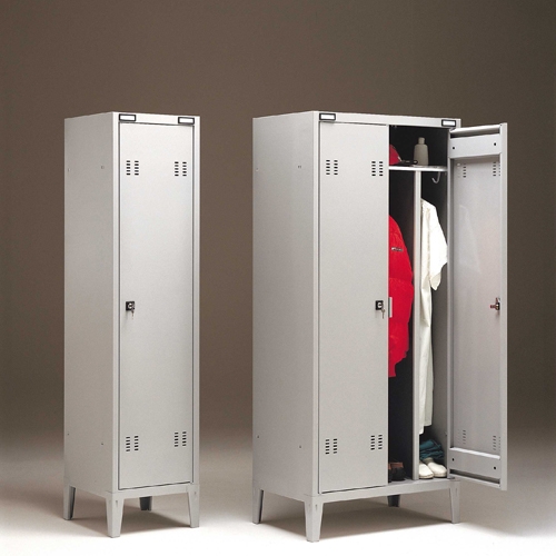 SPOGLIATOIO SPORCO/PULITO IN METALLO A 2 POSTI - CM.80X47X180H