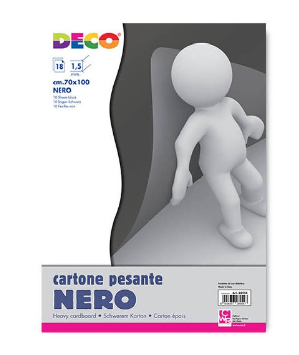 CARTONE PESANTE BLACK SPESS. 1,5 - CM.70X100 - CONF.18 FG.