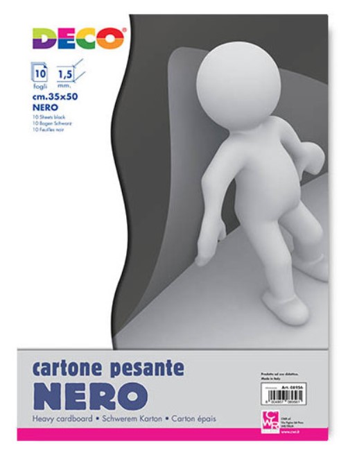 CARTONE PESANTE BLACK SPESS. 1,5 - CM.35X50 - CONF.10 FG.
