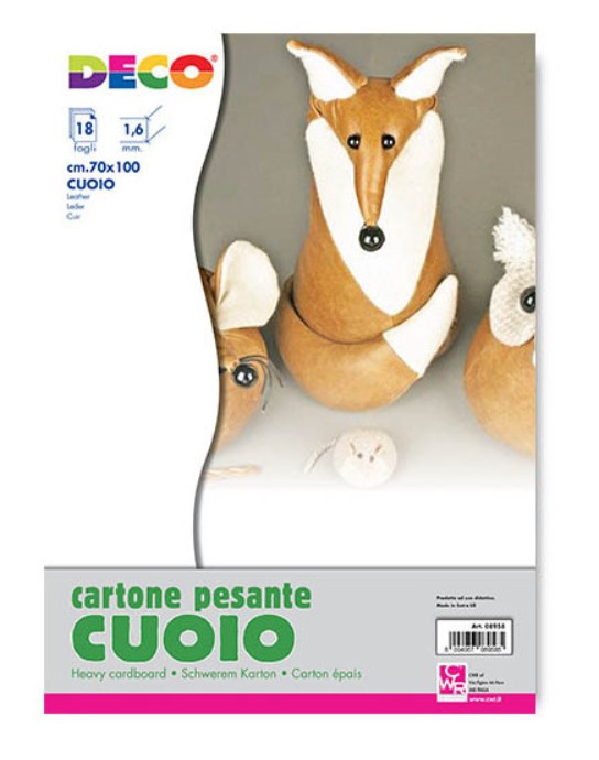 CARTONE PESANTE CUOIO/CUOIO SPESS. 1,6 - CM.70X100 - CONF.18 FG.
