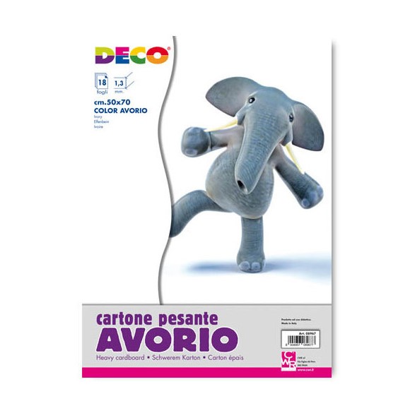 CARTONE PESANTE AVORIO/AVORIO SPESS. 1,3 - CM.50X70 - CONF.10 FG.