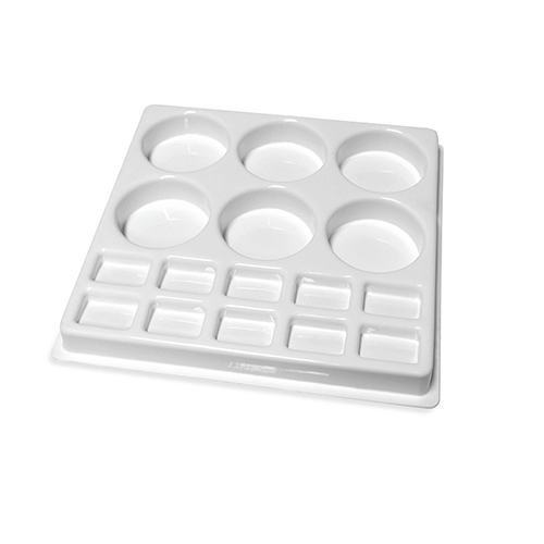 TAVOLOZZA PER ACQUERELLI CM.21X21 (min.ord.2pz.) (min.ord.2 o multipli)