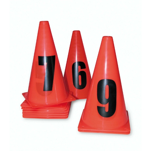 CONO PER CORSI  SET 10 PZ. C/NUMERI DA 0-9