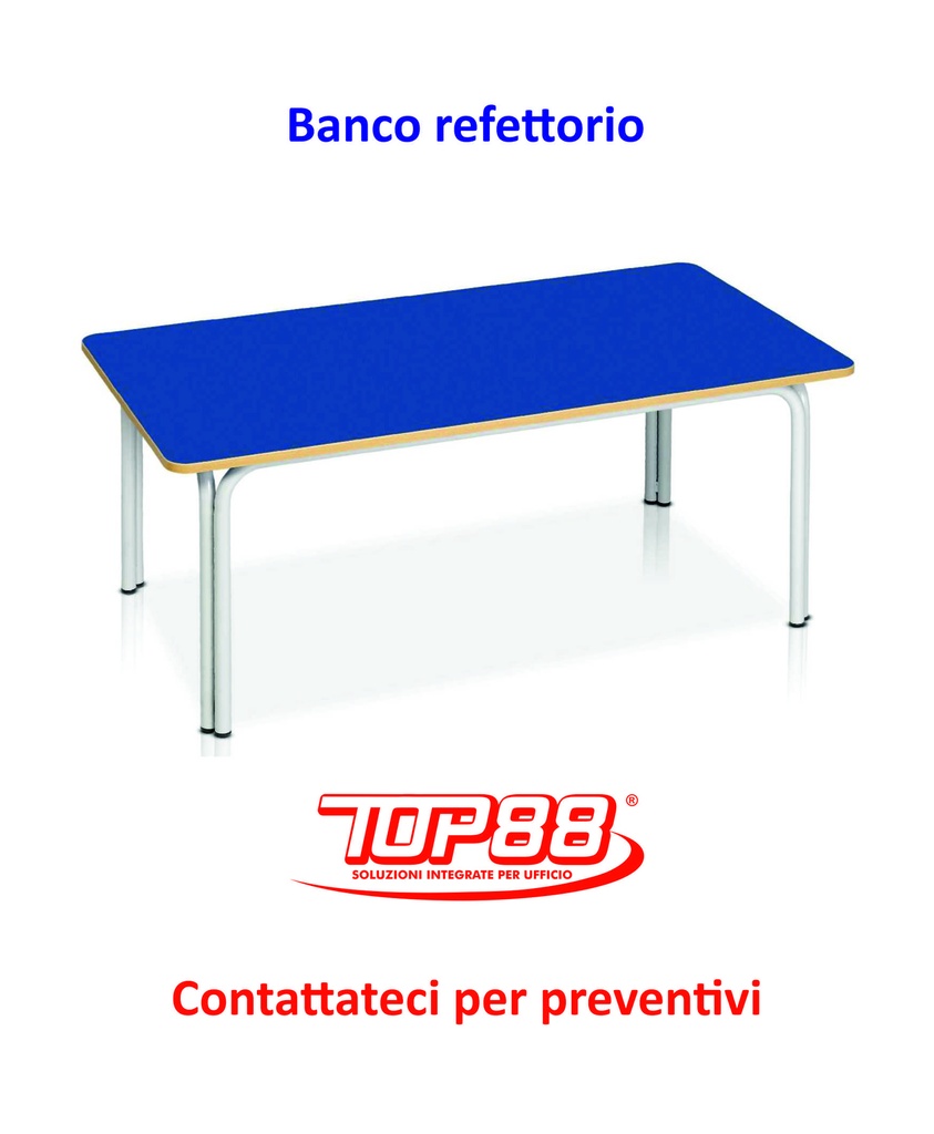 BANCO REFETTORIO INFANZIA dim.130x65x52h. - vari colori