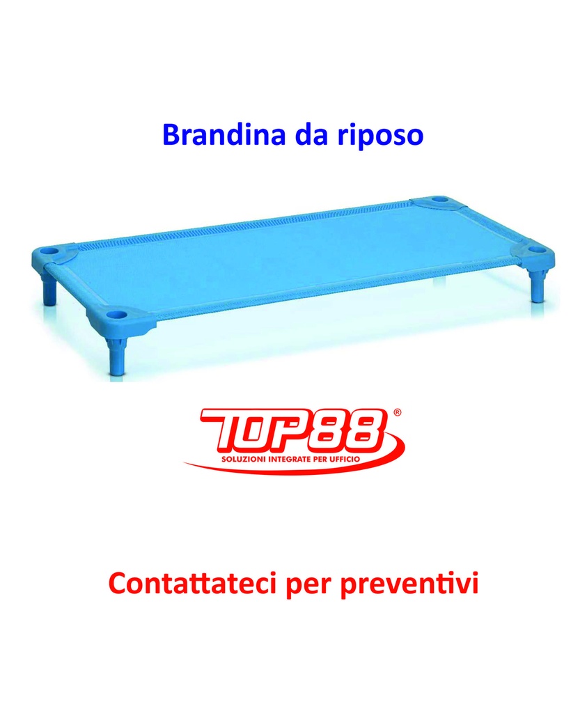 BRANDINA INFANZIA dim. 133x57x15h. - Ignifugo classe 1 - colore BLU