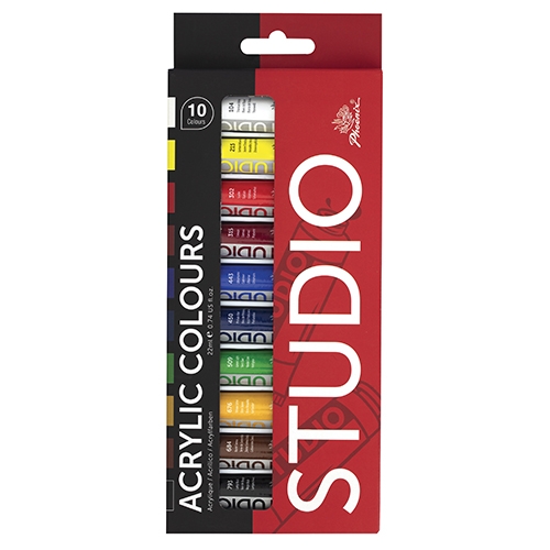 COLORI ACRILICI - SCATOLA 10 TUBI ML.22- COL. ASS.