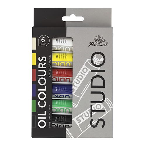 COLORI A OLIO - SCATOLA 6 TUBI ML.22 -COL. ASS.