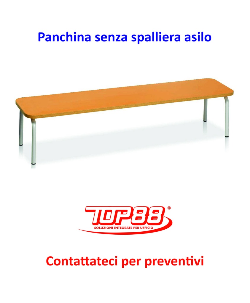 PANCHINA Senza SPALLIERA INFANZIA dim.130x28x30h. - vari colori